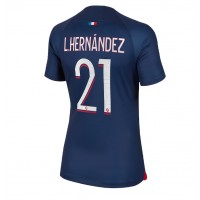 Camisa de Futebol Paris Saint-Germain Lucas Hernandez #21 Equipamento Principal Mulheres 2023-24 Manga Curta